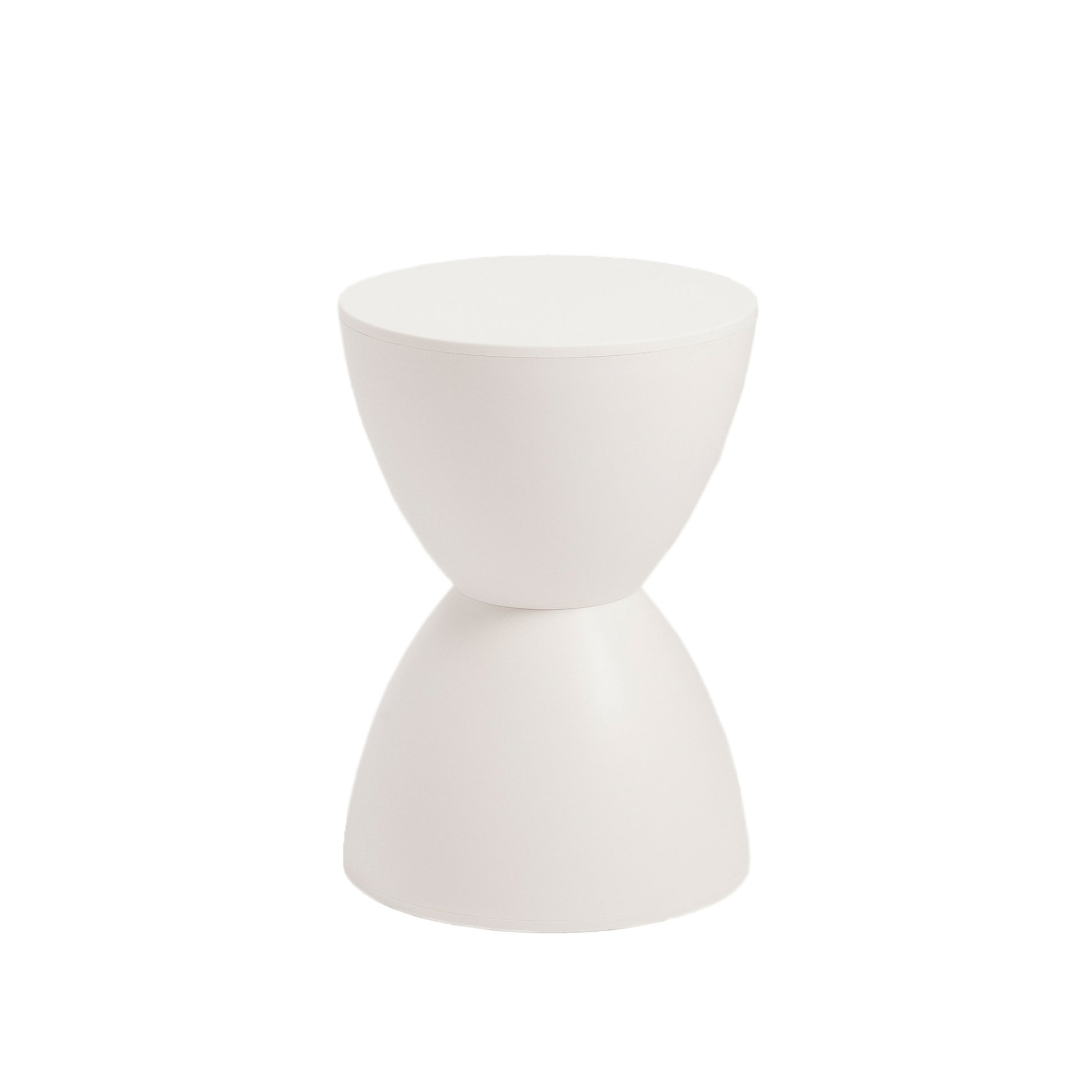 White Pedestal End Table - Heavy Duty