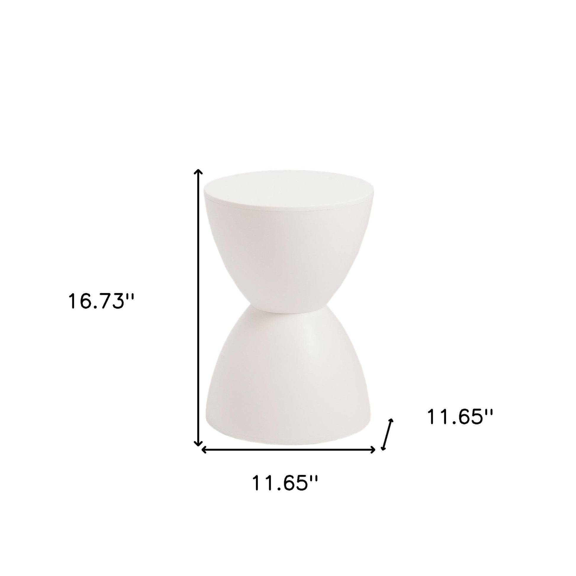 White Pedestal End Table - Heavy Duty