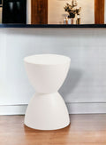 White Pedestal End Table - Heavy Duty