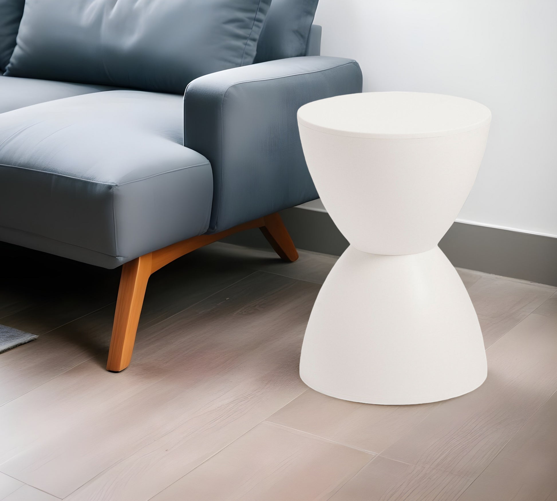 White Pedestal End Table - Heavy Duty