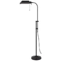 57" Bronze Metal Adjustable Floor Lamp With Bronze Metal Square Shade