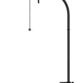 57" Bronze Metal Adjustable Floor Lamp With Bronze Metal Square Shade