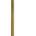 62" Brass Tray Table Floor Lamp With White Square Shade