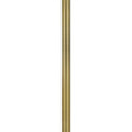 62" Brass Tray Table Floor Lamp With White Square Shade