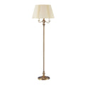 60" Bronze Four Light Traditional Shaped Floor Lamp With Beige Square Shade