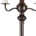 60" Bronze Metal Four Light Floor Lamp With Beige Fabric Square Shade