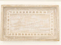 Set of Three White Rectangular Solid Wood Handmade Serving Tray With Handles