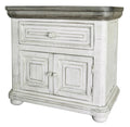 27" Ivory Solid Wood One Drawer Nightstand