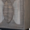 32" Gray Solid and Manufactured Wood Distressed Buffet Table