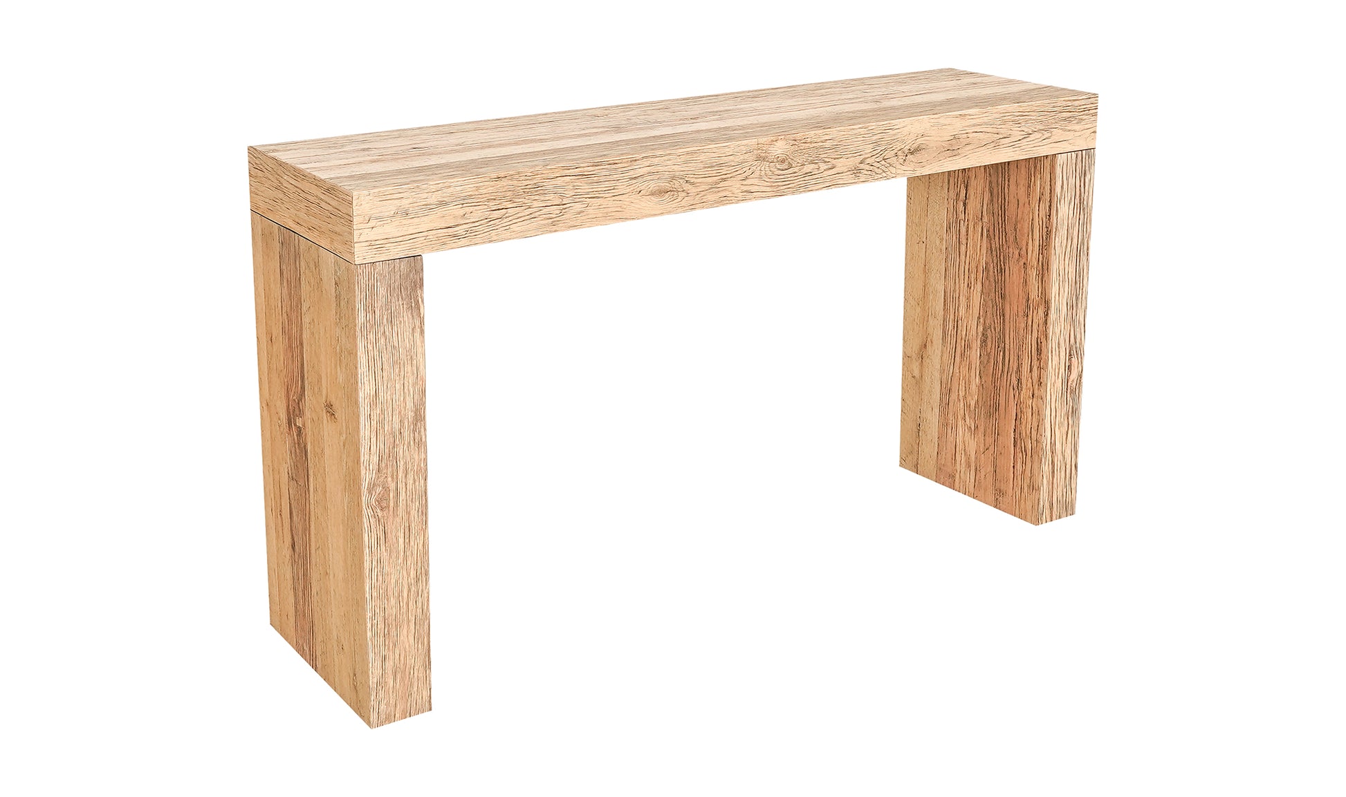 Rustic Evander Oak Console Table