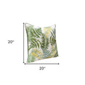 Set of Two 20" Green and Yellow Throw Pillows