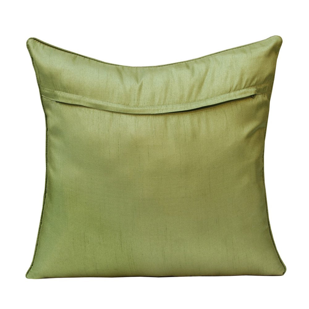 Set of Two 20" Green and Yellow Throw Pillows