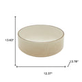 Sand Sixteen Piece Round Striped Ceramic Service For Four Dinnerware Set