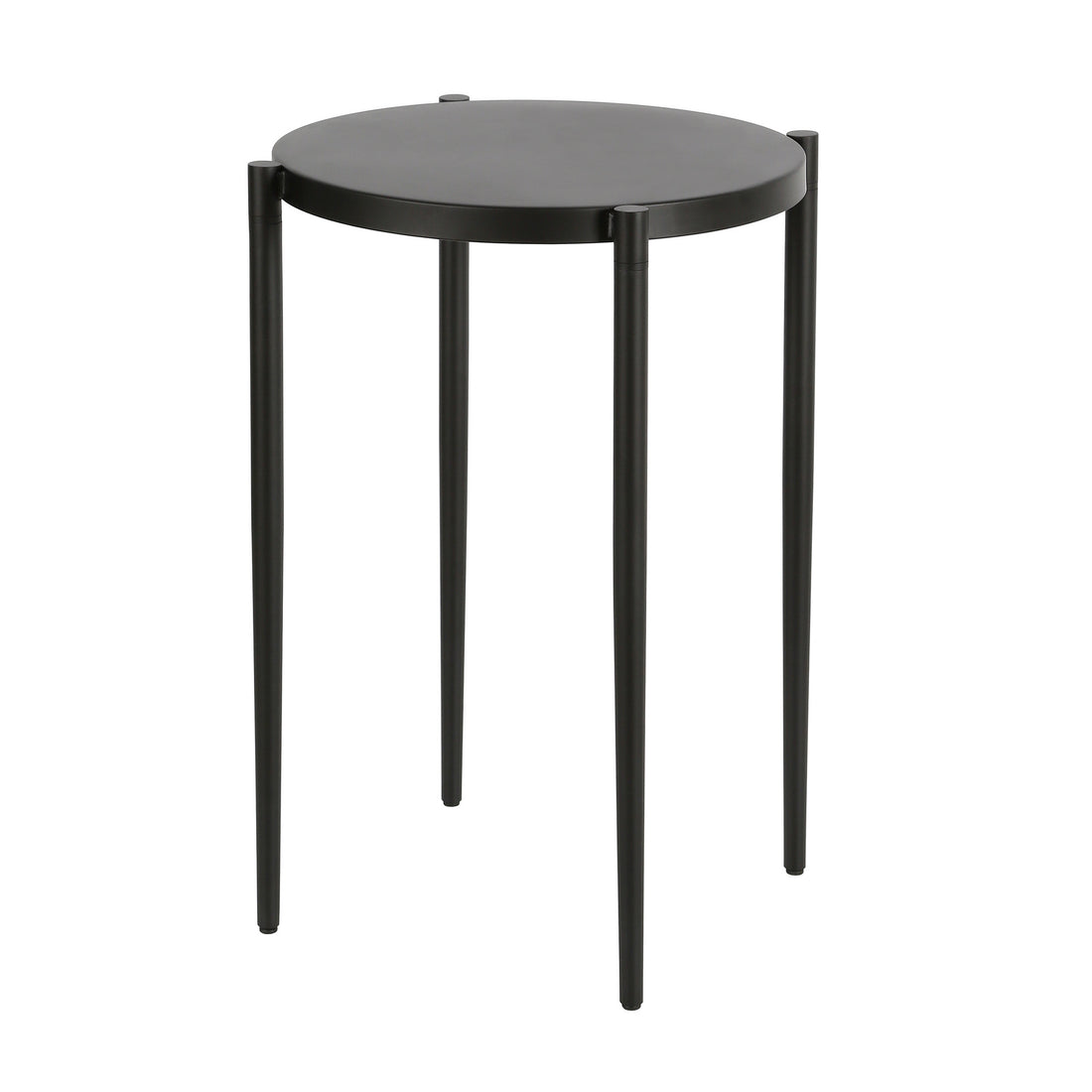 Black Metal End Table - 24" Round