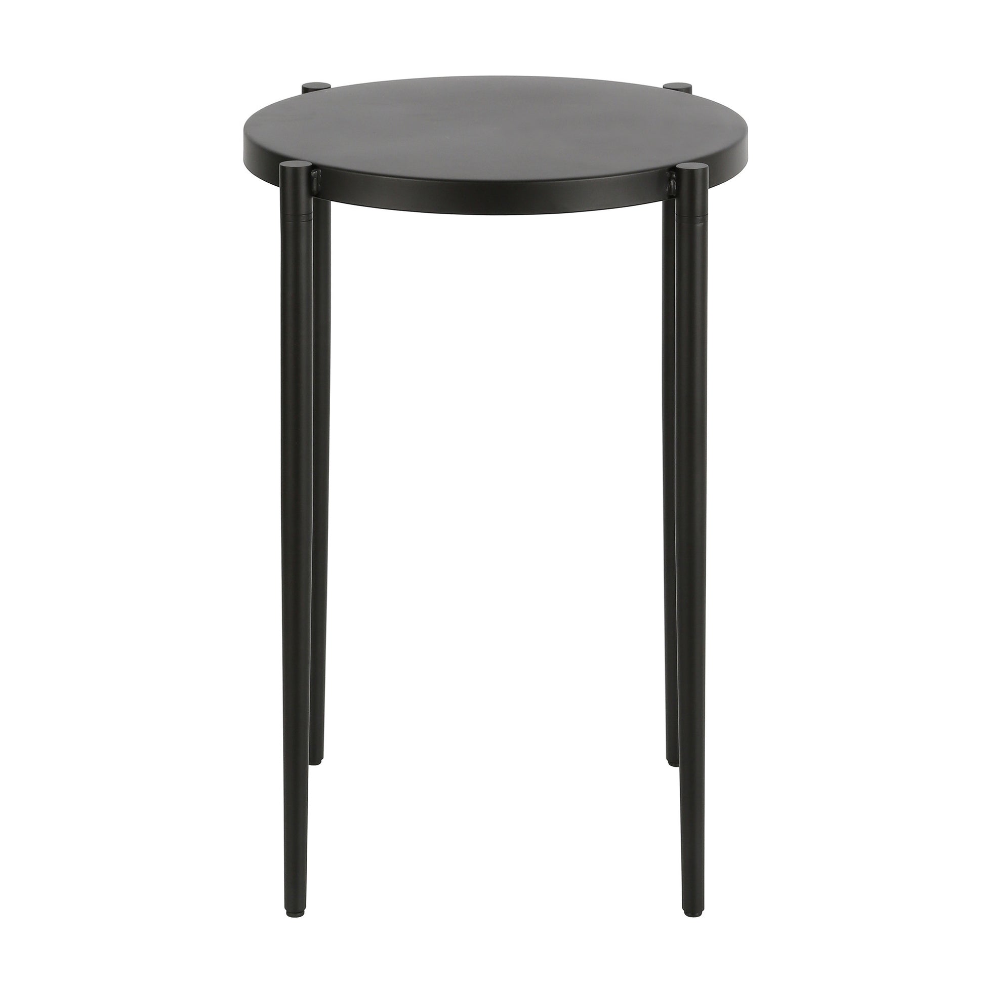 Black Metal End Table - 24" Round