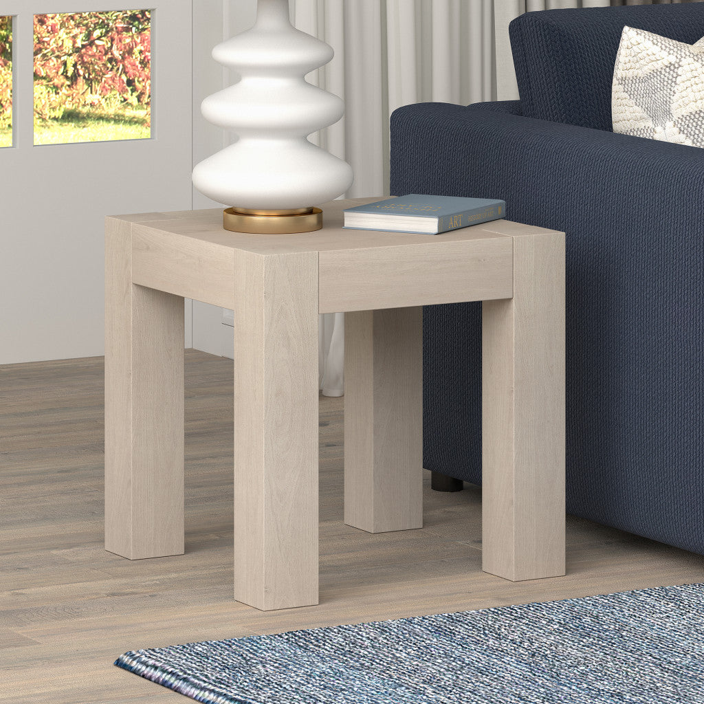 Luxury Living - Alder White End Table