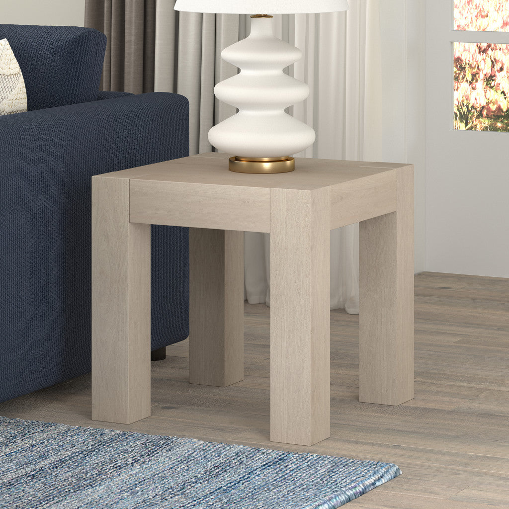 Luxury Living - Alder White End Table