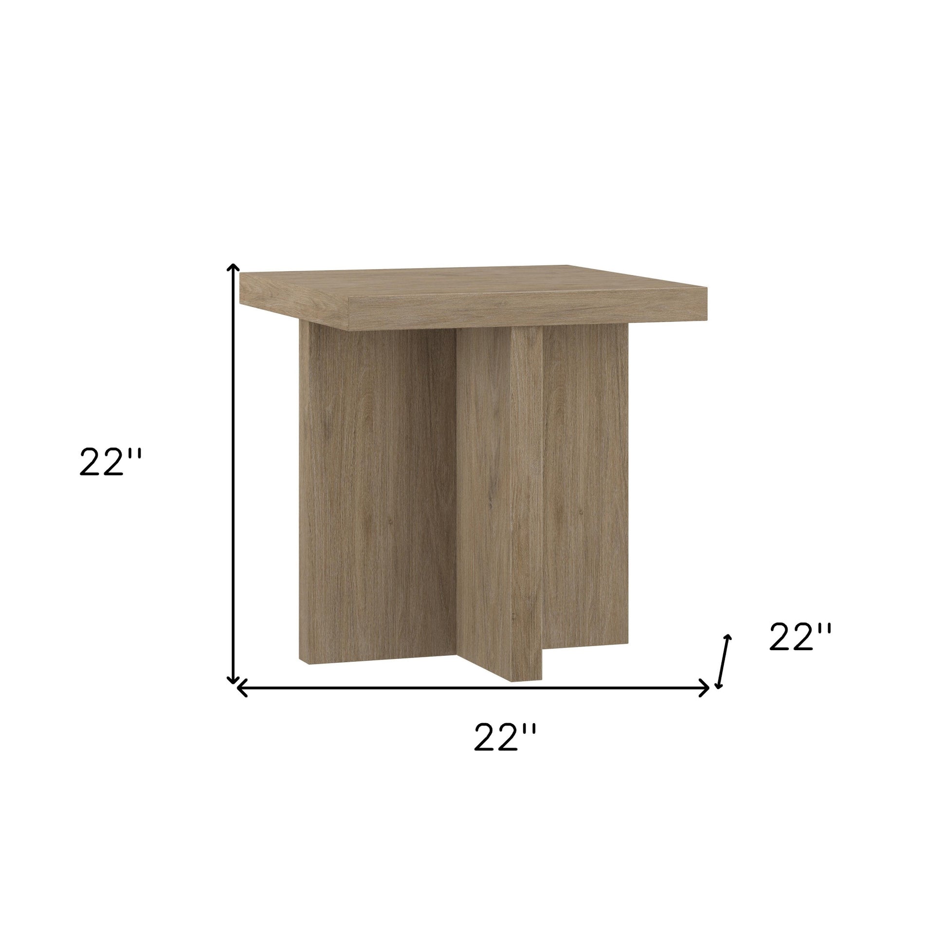 Gray Wood End Table - High-End Furniture