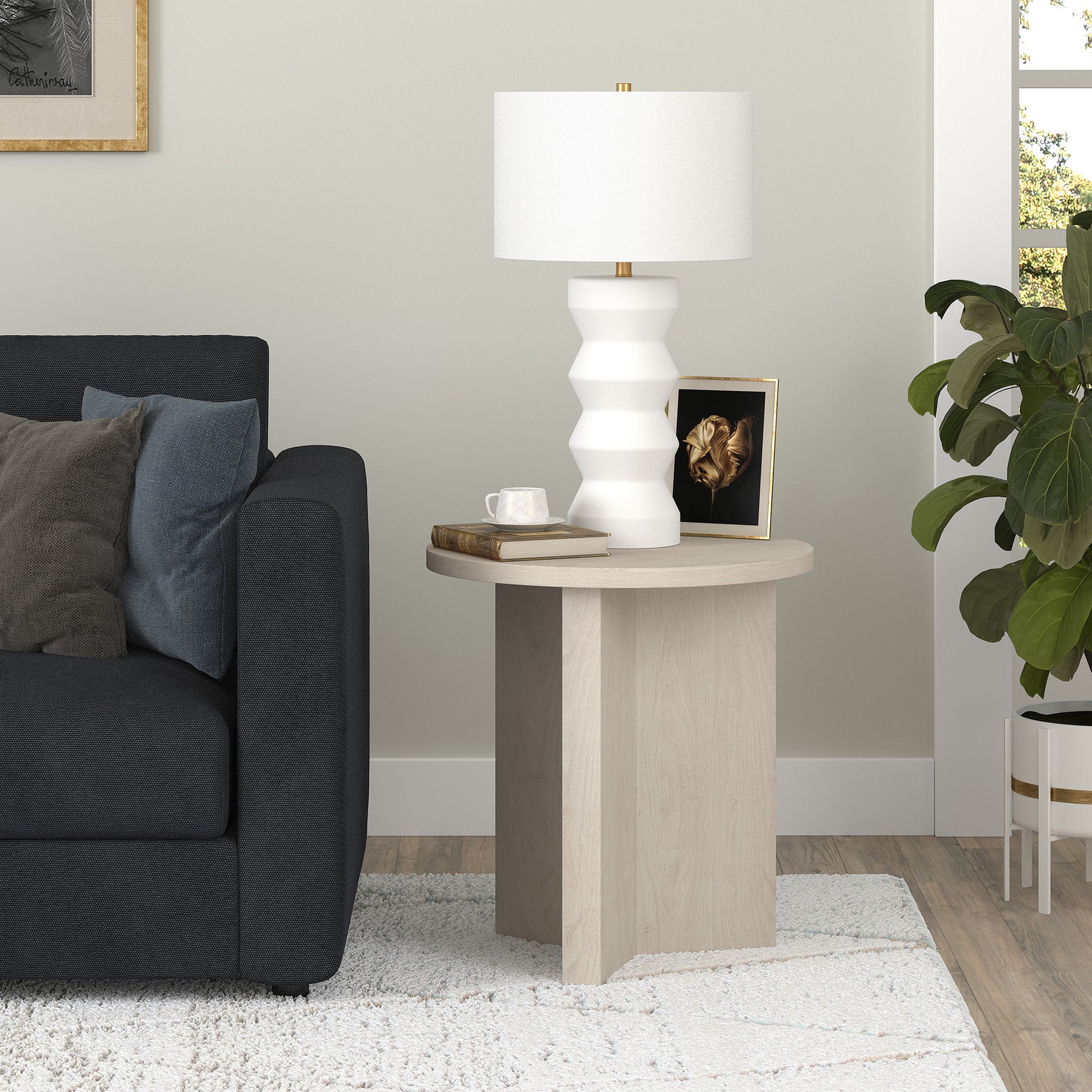 Alder White End Table - High-End Design