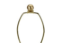 26" Gold and White Ceramic Urn Table Lamp With Cream Empire Shade