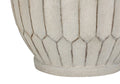 24" Cream Geometric Table Lamp With Cream Drum Shade