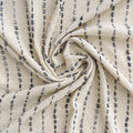 50" X 60" White And Brown Cotton Blend Woven Striped Throw Blanket with Fringe