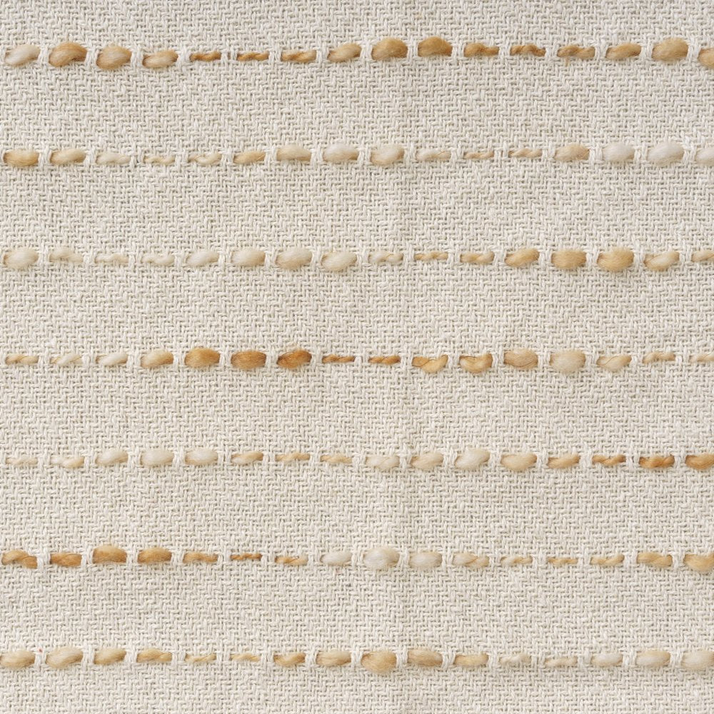 50" X 60" White And Brown Cotton Blend Woven Striped Throw Blanket with Fringe