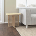 Natural Wood Rattan End Table - Home Interior 