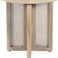 Natural Wood Rattan End Table - Home Interior 