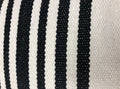 Set of Two Black and White Striped Cotton Throw Pillows