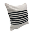 Set of Two Black and White Striped Cotton Throw Pillows