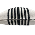 Set of Two Black and White Striped Cotton Throw Pillows