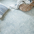 Set of Two 18" Blue And Ivory Cotton Throw Pillows with Texture