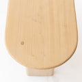 60" Natural Solid Wood Oval Console Table