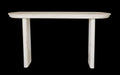 60" Natural Solid Wood Oval Console Table