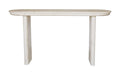 60" Natural Solid Wood Oval Console Table