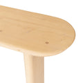 60" Natural Solid Wood Oval Console Table