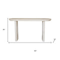60" Natural Solid Wood Oval Console Table