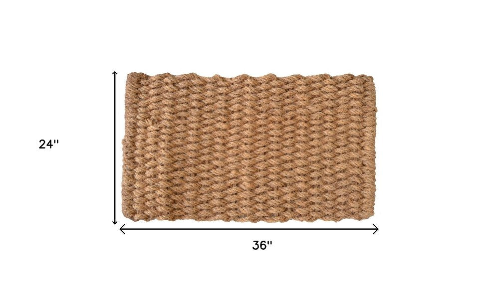 24" X 36" Brown Coir Weave Outdoor Door Mat
