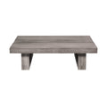 33" Gray Solid Wood Outdoor Coffee Table