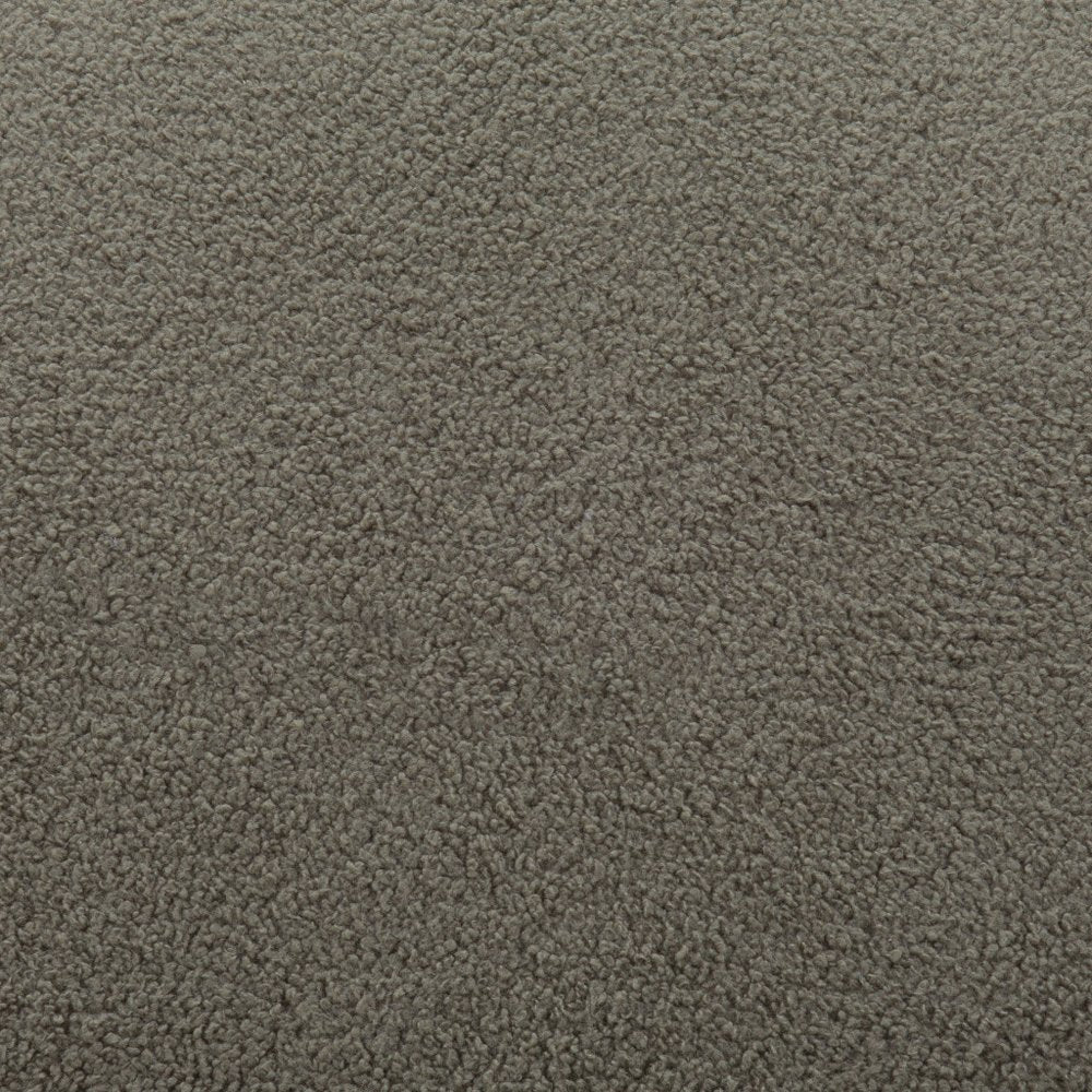 30" Khaki And Black Faux Shearling And Upholstered Slipper Chair