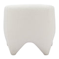 30" White Faux Shearling And Upholstered Arm Chair
