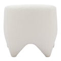 30" White Faux Shearling And Upholstered Arm Chair