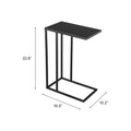 24" Black Iron Abstract End Table