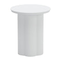 19" White Aluminum Round Pedestal End Table