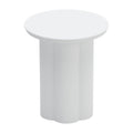 19" White Aluminum Round Pedestal End Table