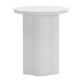 19" White Aluminum Round Pedestal End Table