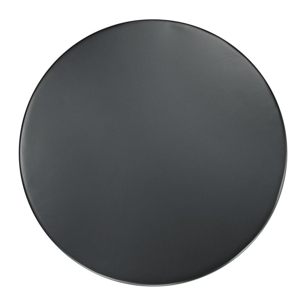 20" Black Iron Round Drum End Table