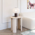 24" Natural Solid Wood Oval End Table