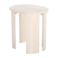 24" Natural Solid Wood Oval End Table